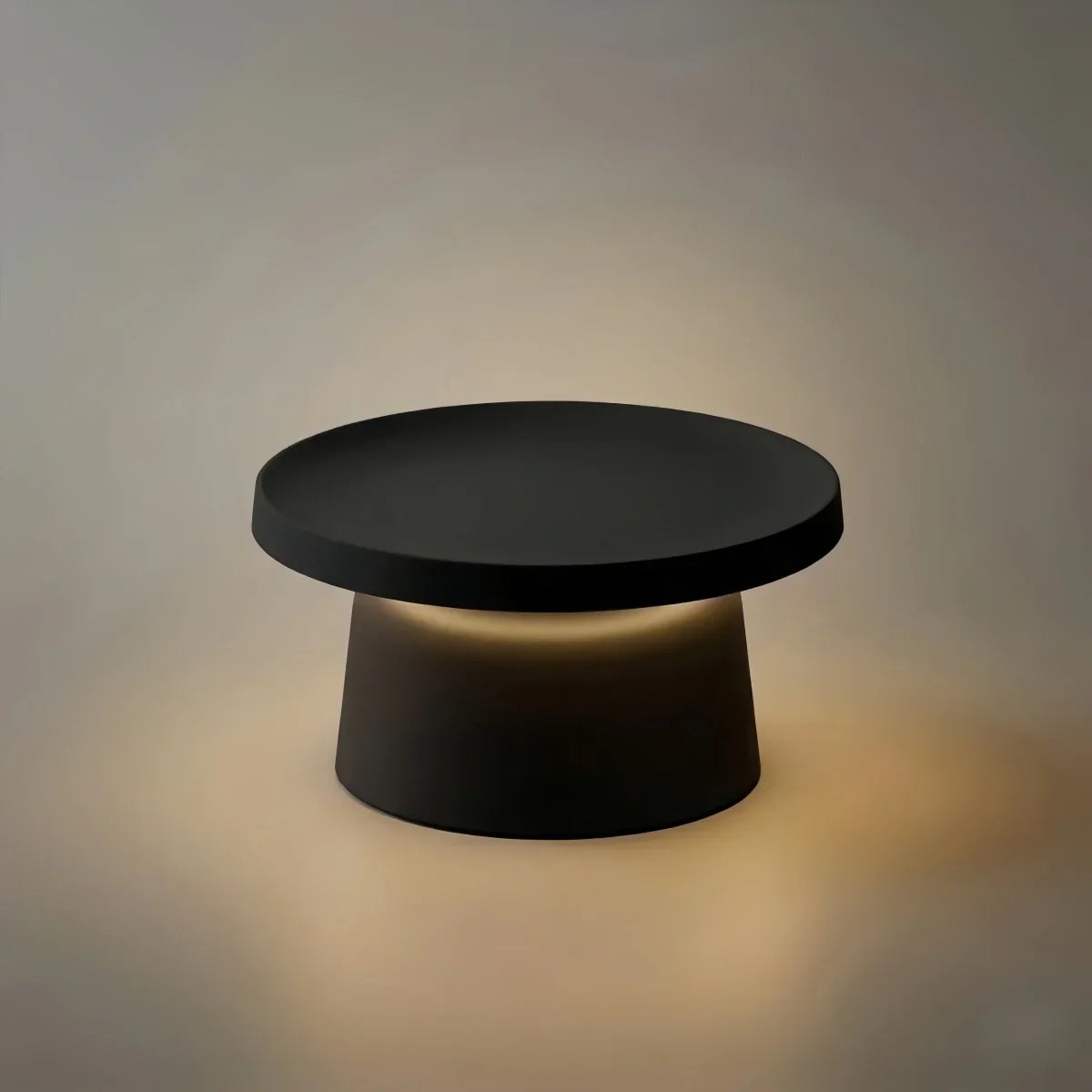 Modern Round Outdoor Floor Lamp - Black Metal for Pathways - Flindria