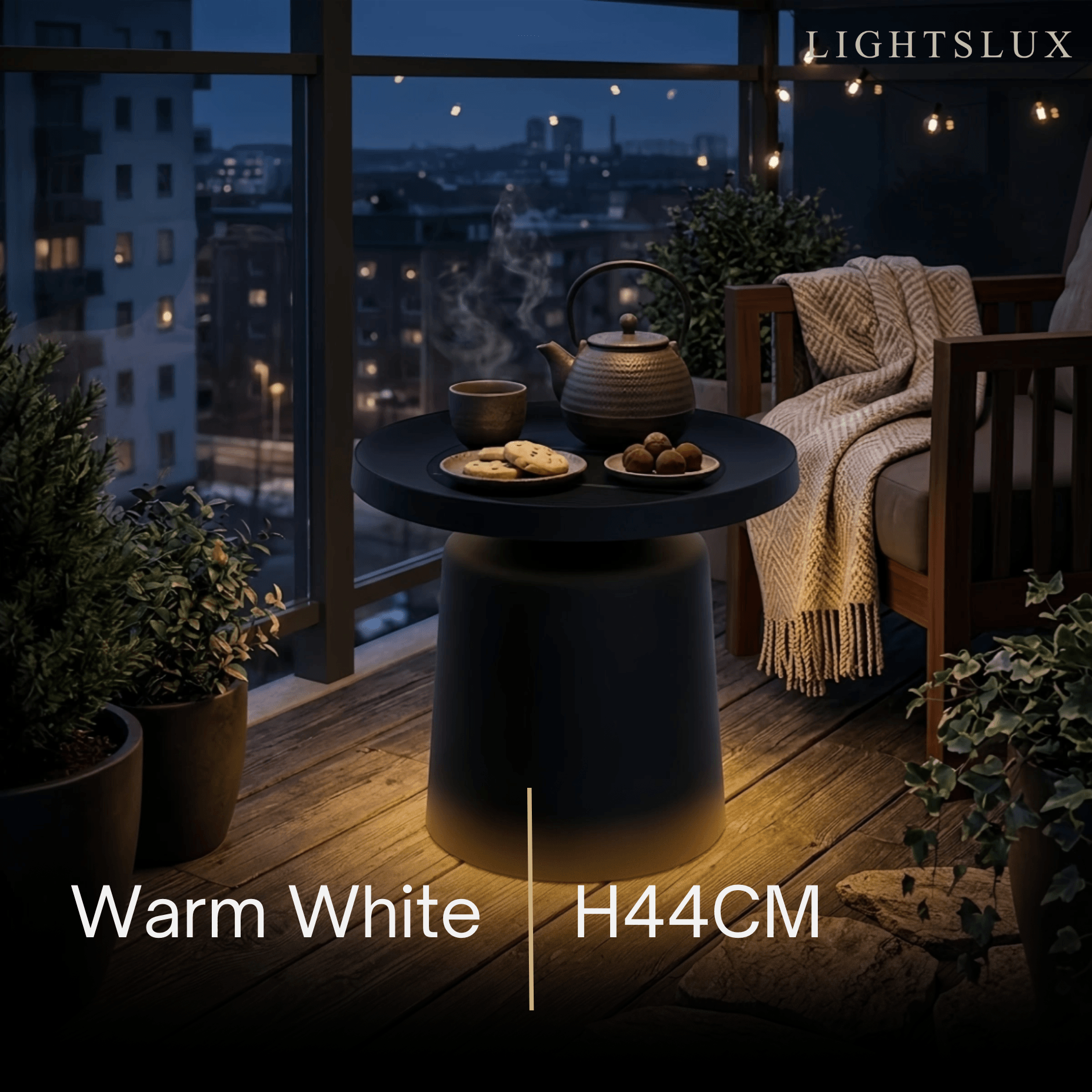 Modern Round Outdoor Floor Lamp - Black Metal for Pathways - Flindria