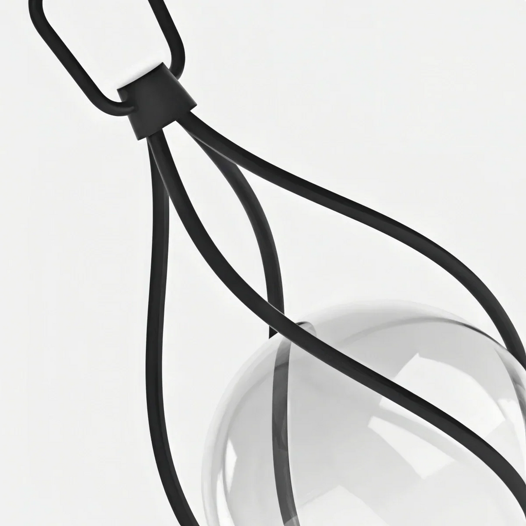 Designer Globular Pathway Light - Milky Black Metal/Acrylic for Garden - Flindria
