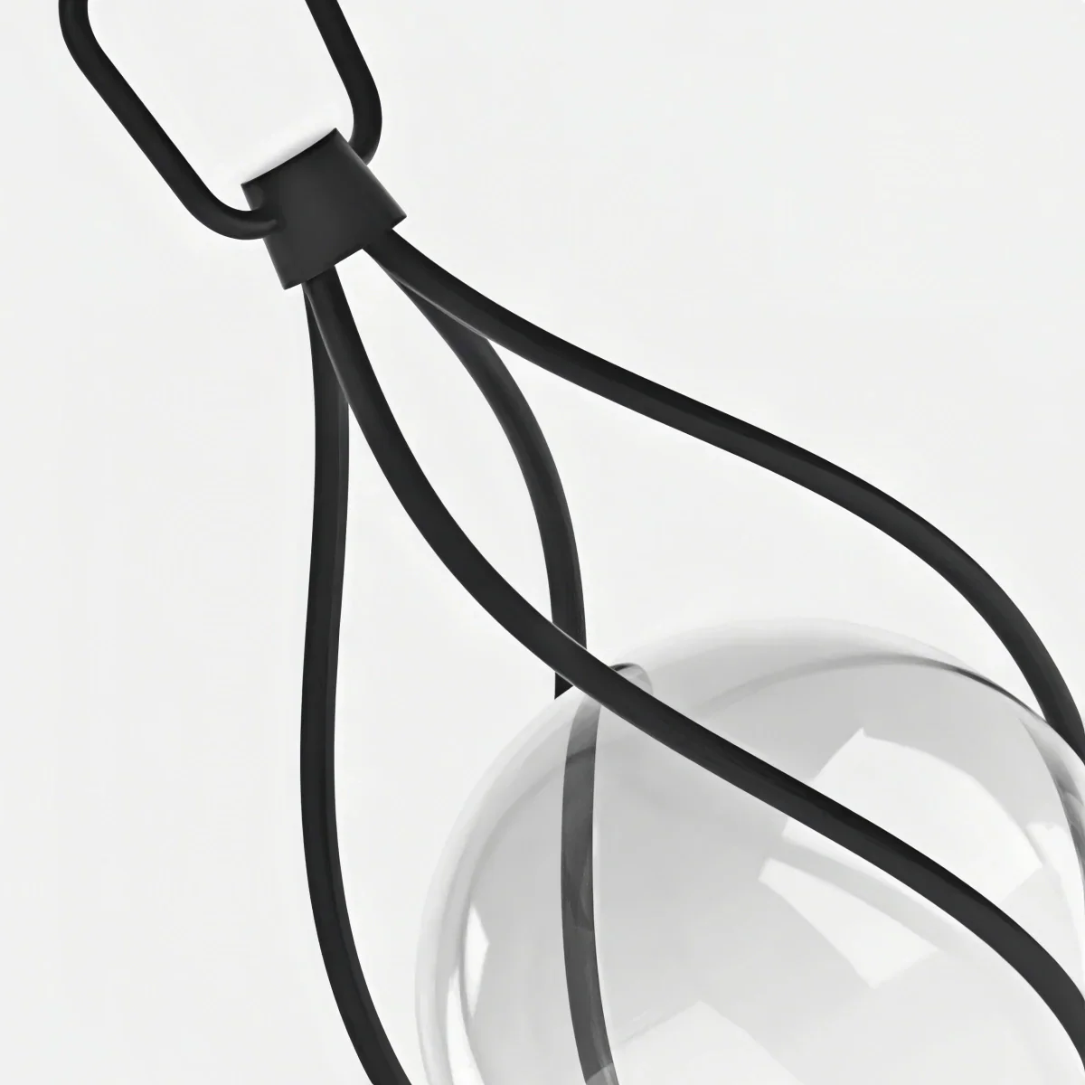 Designer Globular Pathway Light - Milky Black Metal/Acrylic for Garden - Flindria