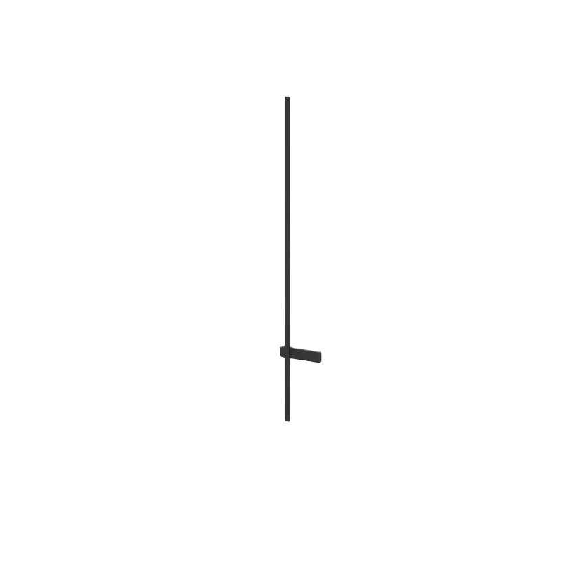 Modern Linear LED Wall Lamp – Black Solar & Sensor Light Outdoor - Flindria