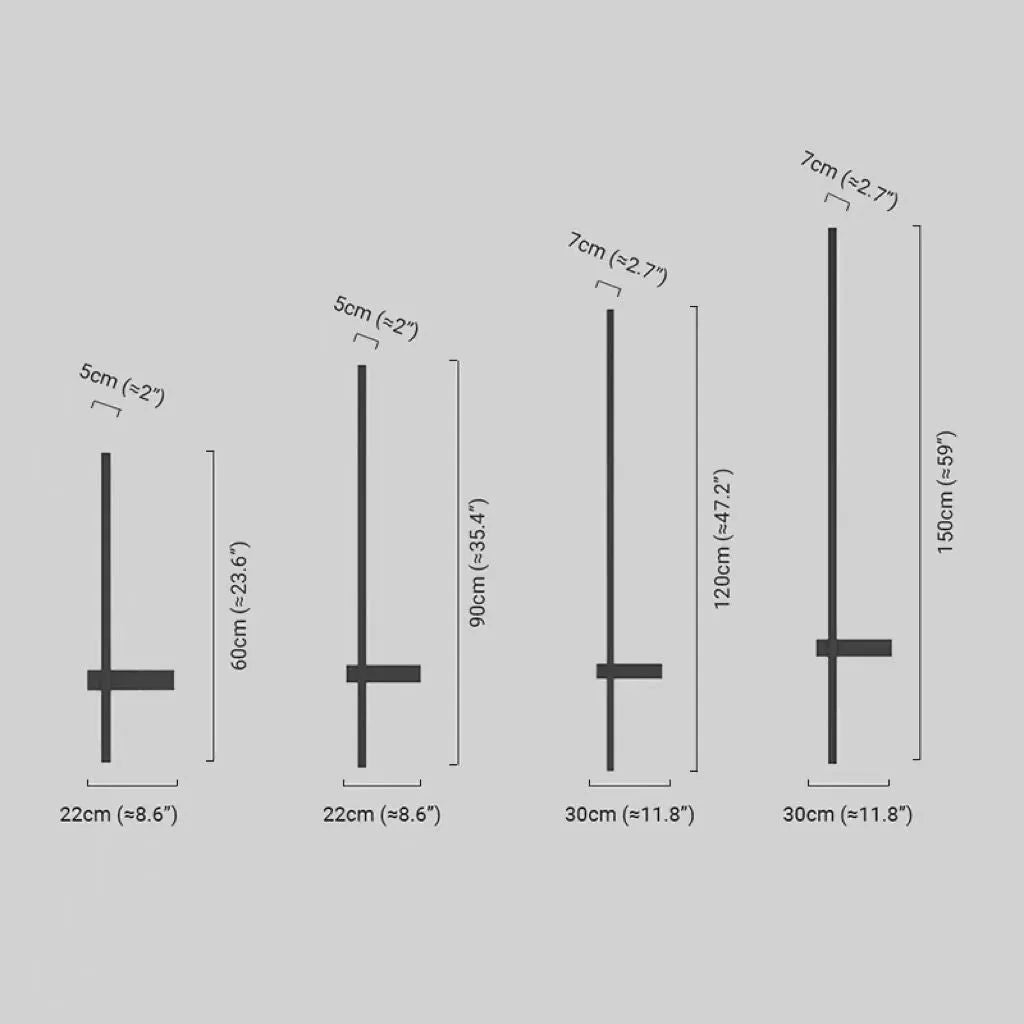 Modern Linear LED Wall Lamp – Black Solar & Sensor Light Outdoor - Flindria