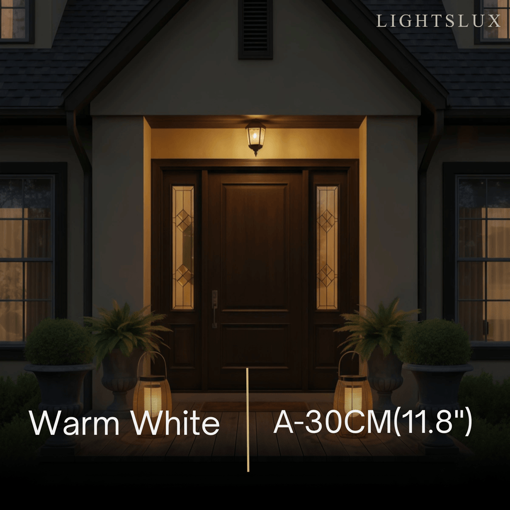 Farmhouse Floor Lamp -Metal/Rattan Lantern in Natural Wood Color Garden - Flindria