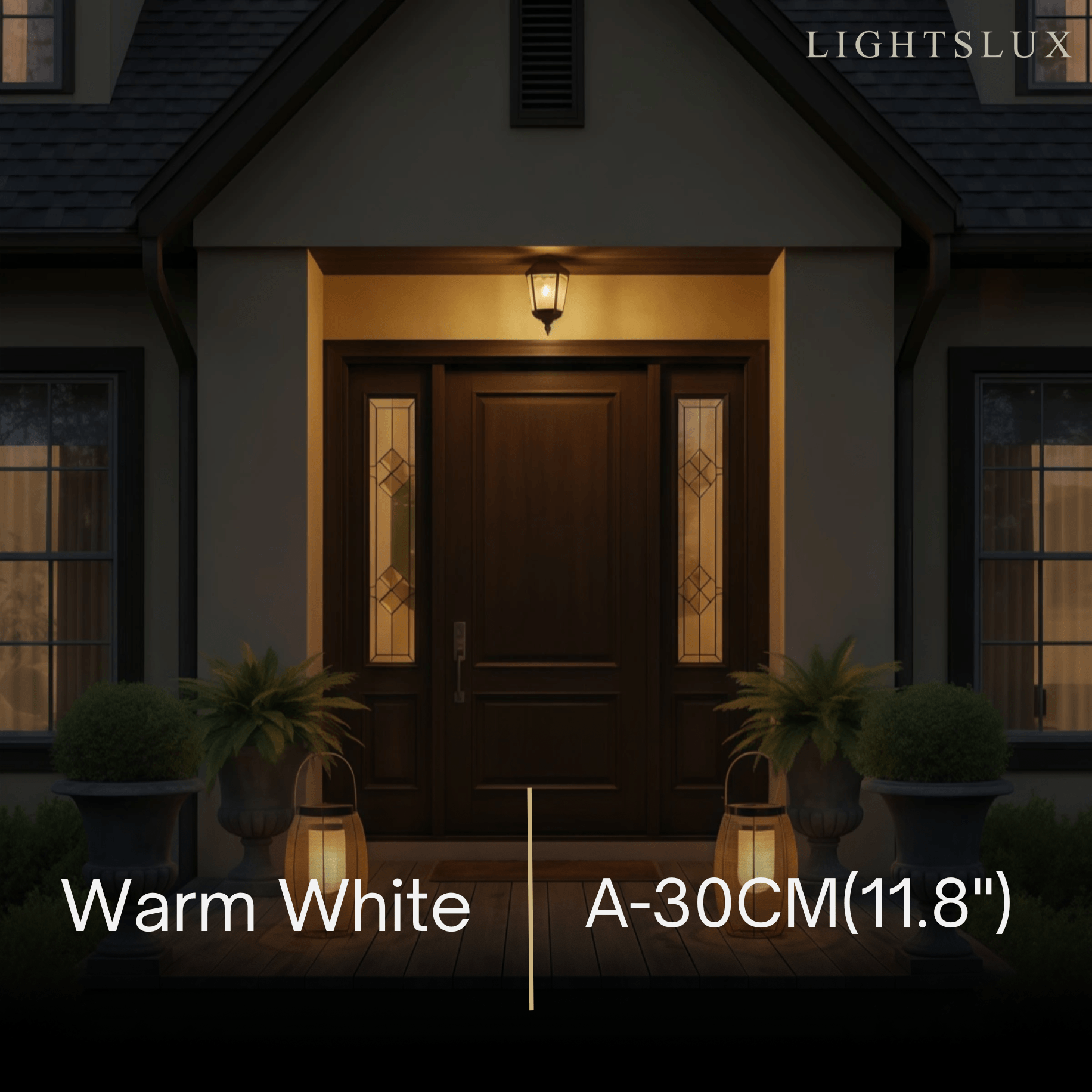 Farmhouse Floor Lamp -Metal/Rattan Lantern in Natural Wood Color Garden - Flindria