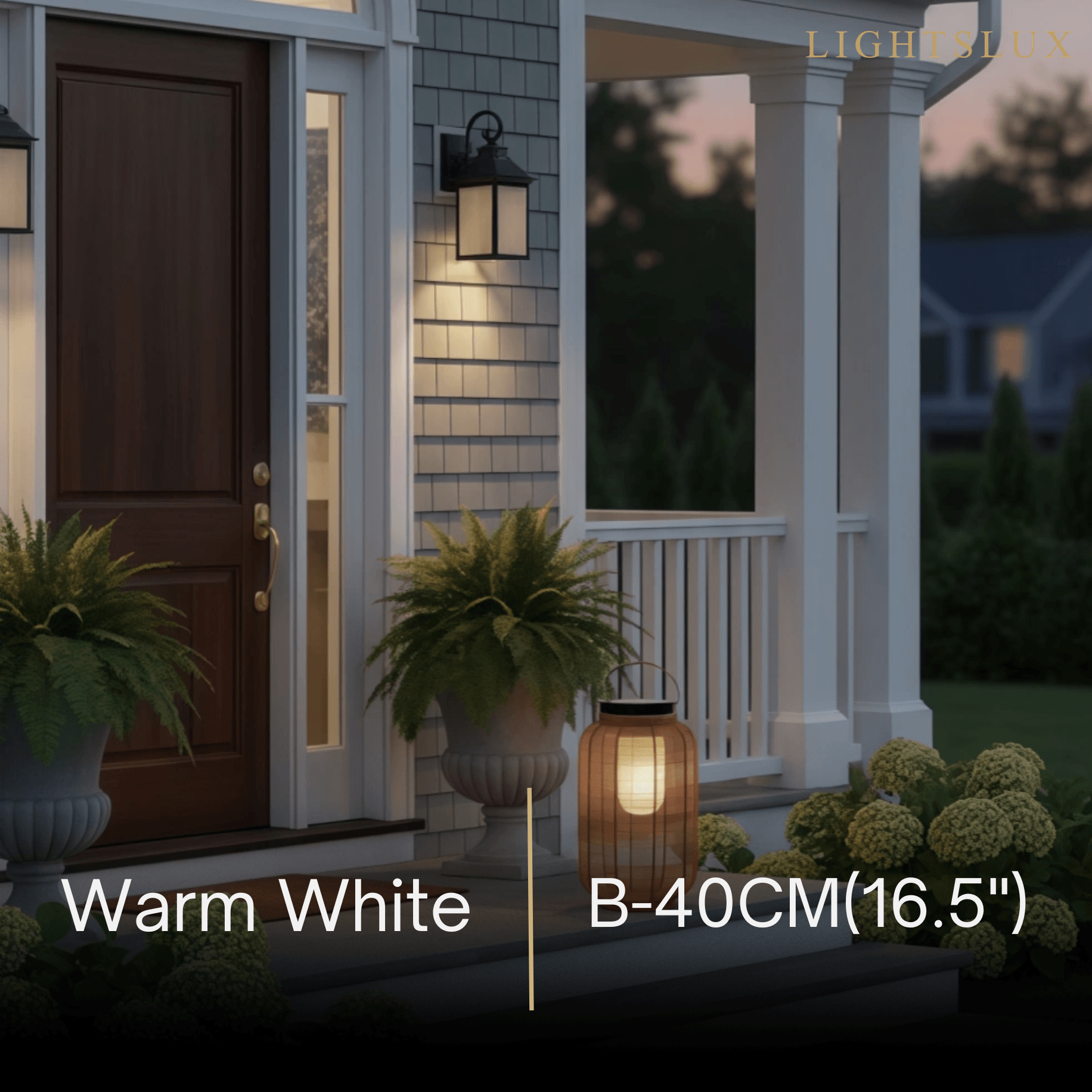 Farmhouse Floor Lamp -Metal/Rattan Lantern in Natural Wood Color Garden - Flindria
