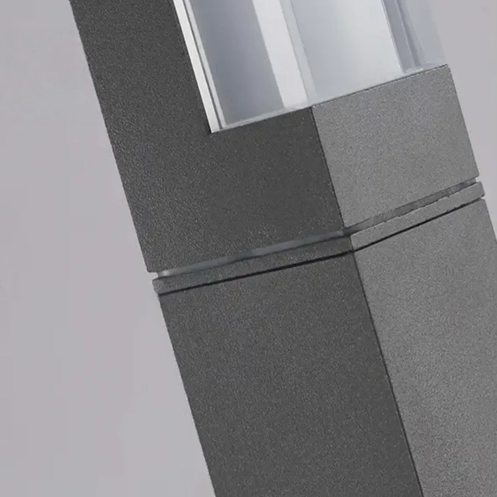 Luces de camino modernas - Diseño rectangular de metal negro y acrílico para jardín - Flindria