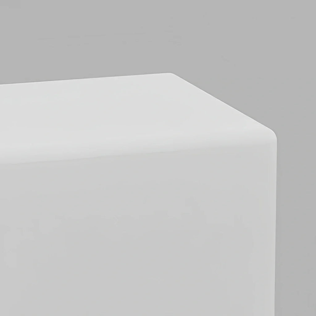 Modern Outdoor Floor Lamp - White Acrylic Square Design for Garden - Flindria