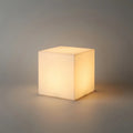 Modern Outdoor Floor Lamp - White Acrylic Square Design for Garden - Flindria