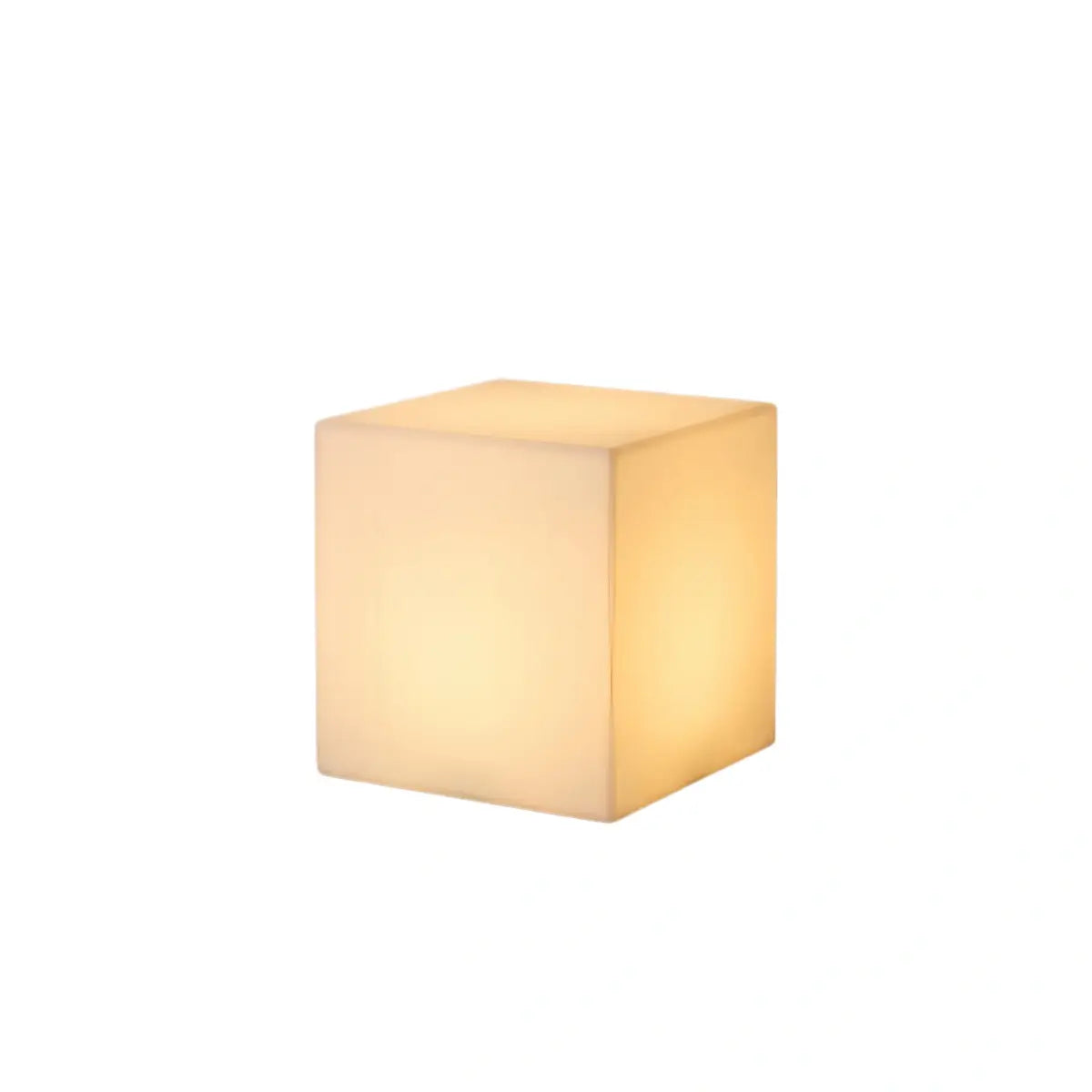 Modern Outdoor Floor Lamp - White Acrylic Square Design for Garden - Flindria