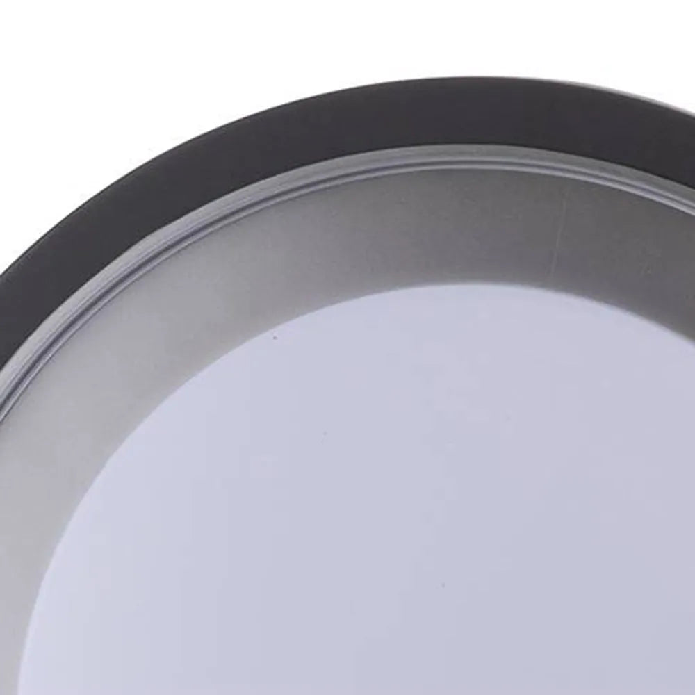 Modern Outdoor Wall Lamp - Black Metal & Acrylic Round Design for Garden - Flindria