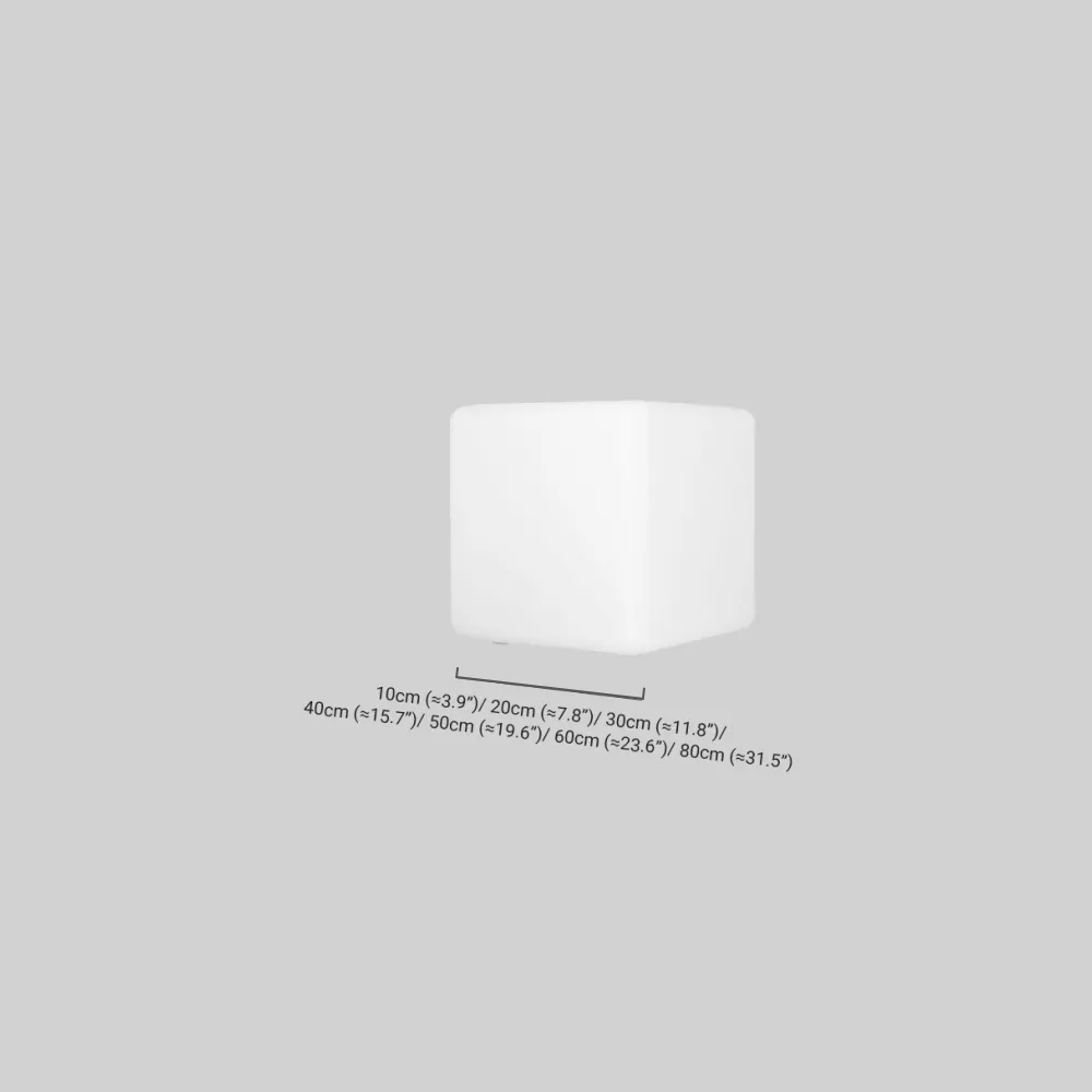 Modern Outdoor Floor Lamp - White Acrylic Square Design for Garden - Flindria