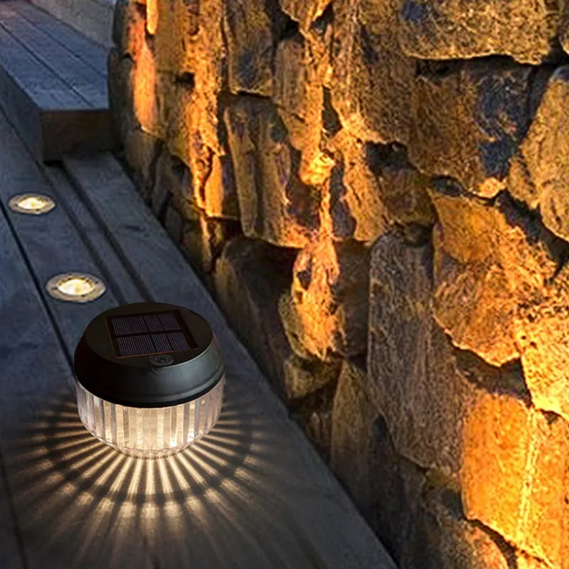 Luces de camino solares modernas - Iluminación exterior acrílica negra para jardín - Flindria