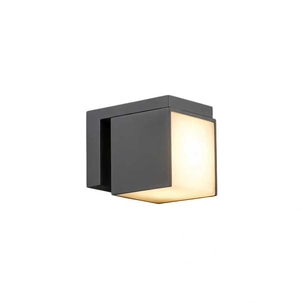 Modern Outdoor Wall Lamp - Black Metal Irregular Design for Exterior Wall - Flindria