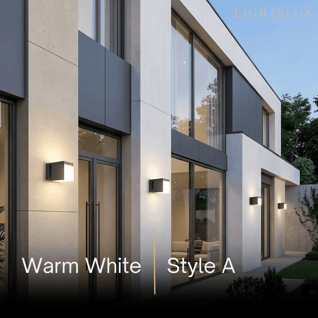 Modern Outdoor Wall Lamp - Black Metal Irregular Design for Exterior Wall - Flindria