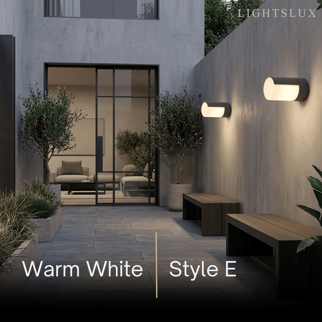 Modern Outdoor Wall Lamp - Black Metal Irregular Design for Exterior Wall - Flindria