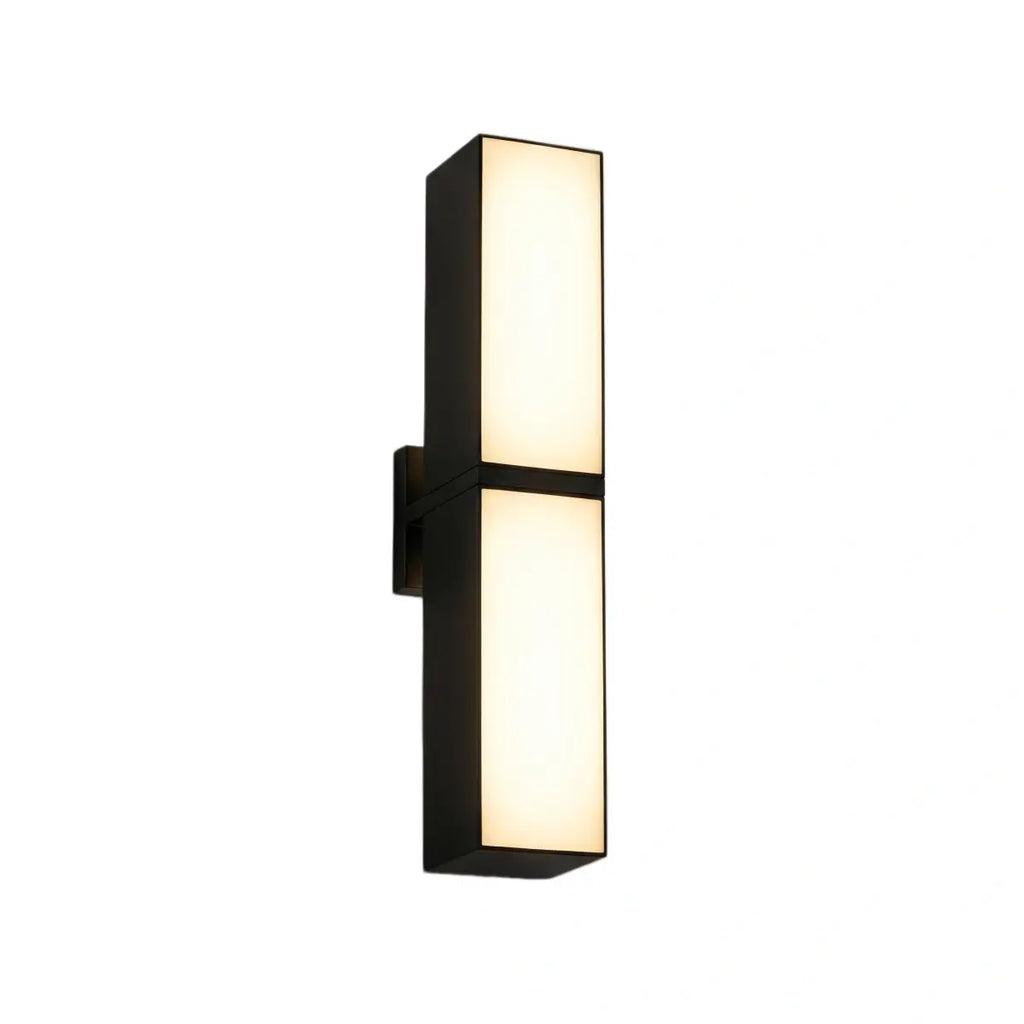 Modern Outdoor Wall Lamp - Black Metal Irregular Design for Exterior Wall - Flindria