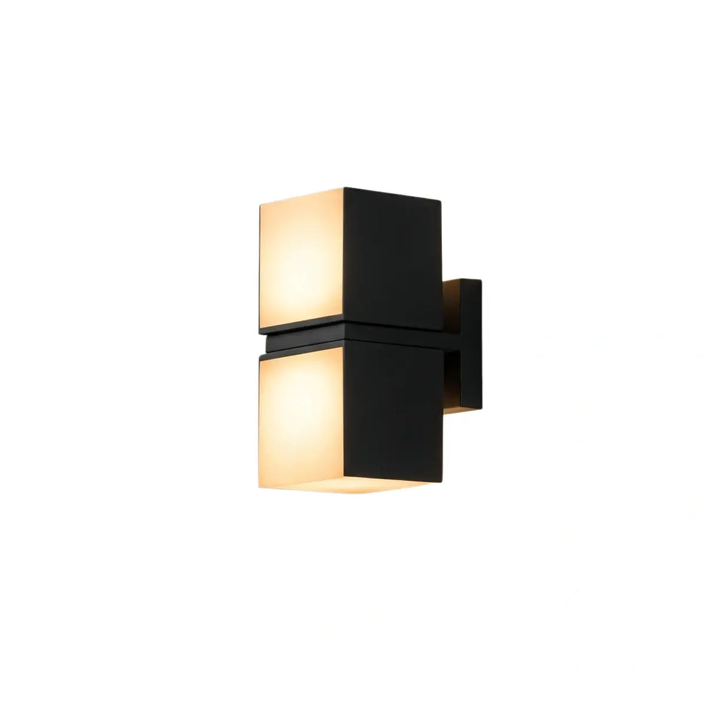 Modern Outdoor Wall Lamp - Black Metal Irregular Design for Exterior Wall - Flindria