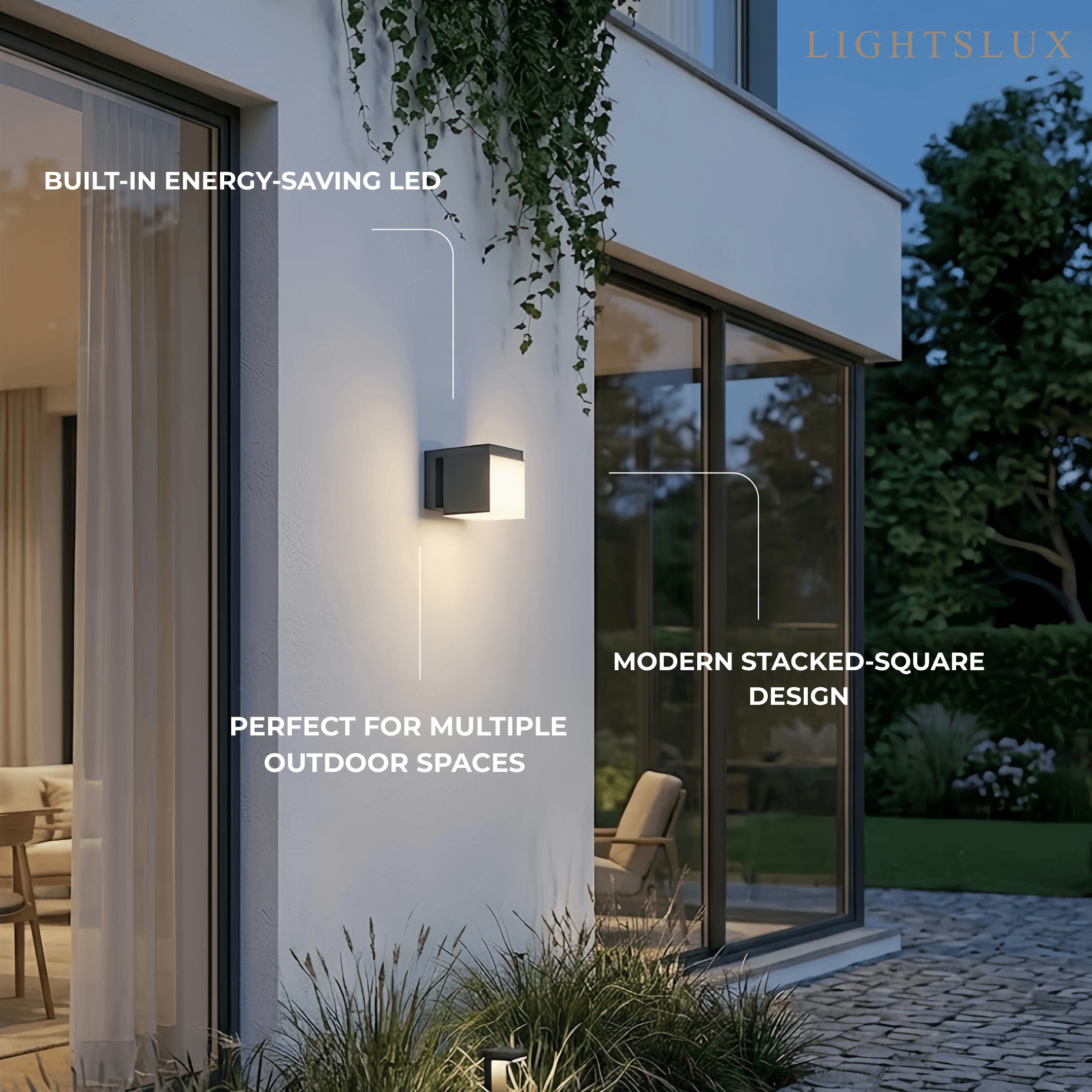 Modern Outdoor Wall Lamp - Black Metal Irregular Design for Exterior Wall - Flindria