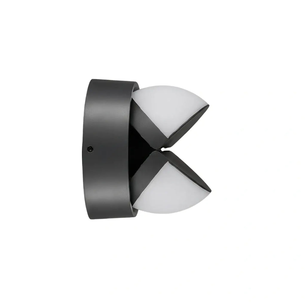 Modern Outdoor Wall Lamp - Black Metal Irregular Design for Exterior Wall - Flindria