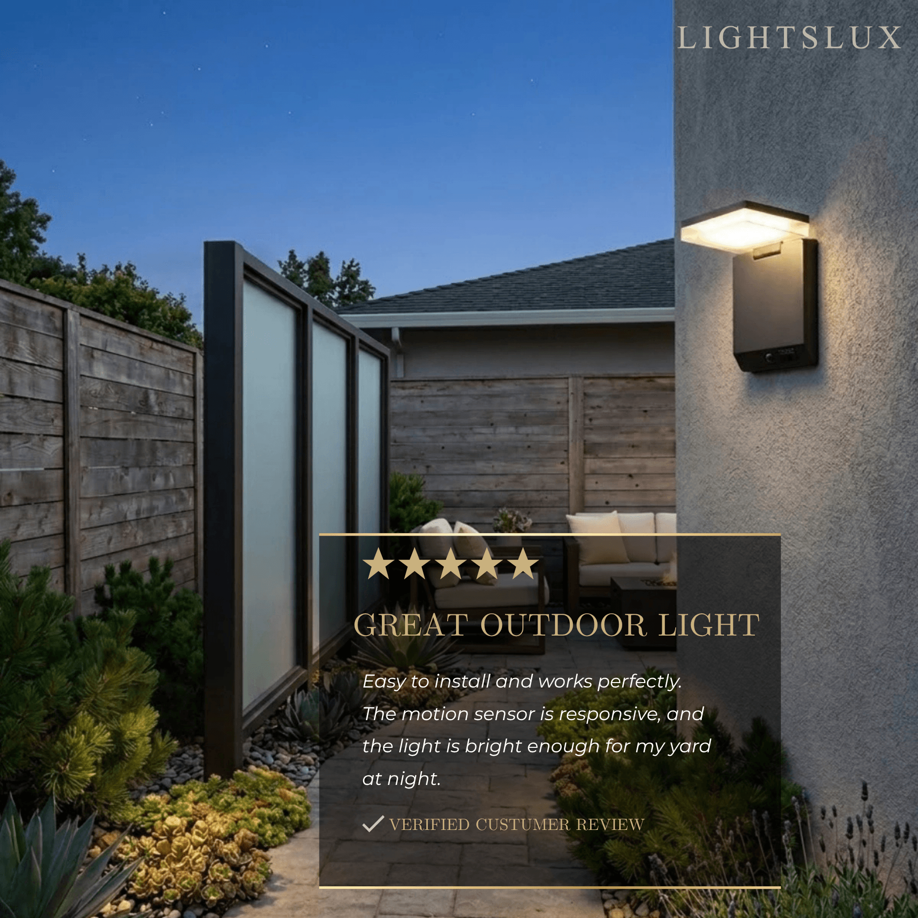 Modern Solar Outdoor Wall Lamp Acrylic with Motion Sensor (Waterproof) - Flindria