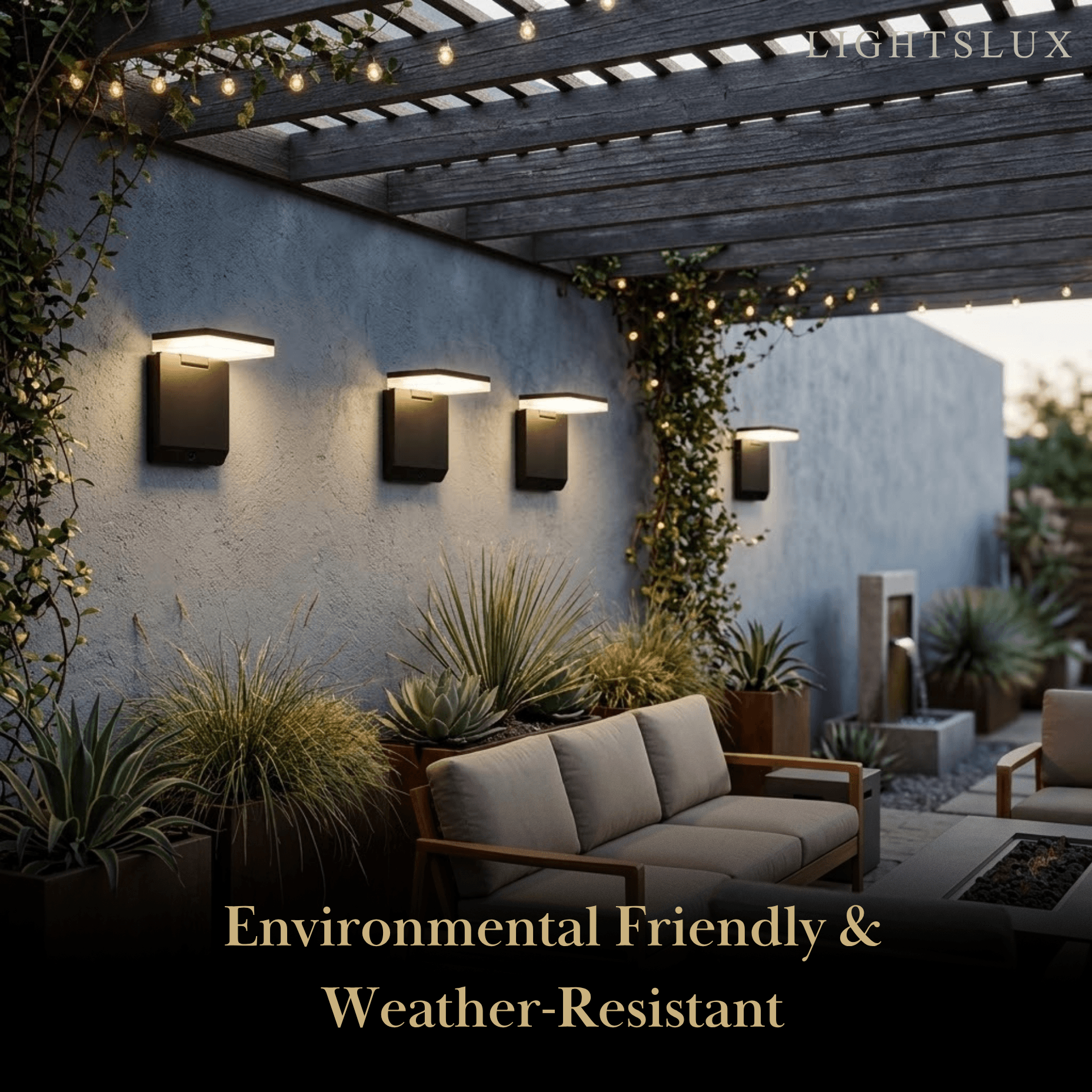 Modern Solar Outdoor Wall Lamp Acrylic with Motion Sensor (Waterproof) - Flindria
