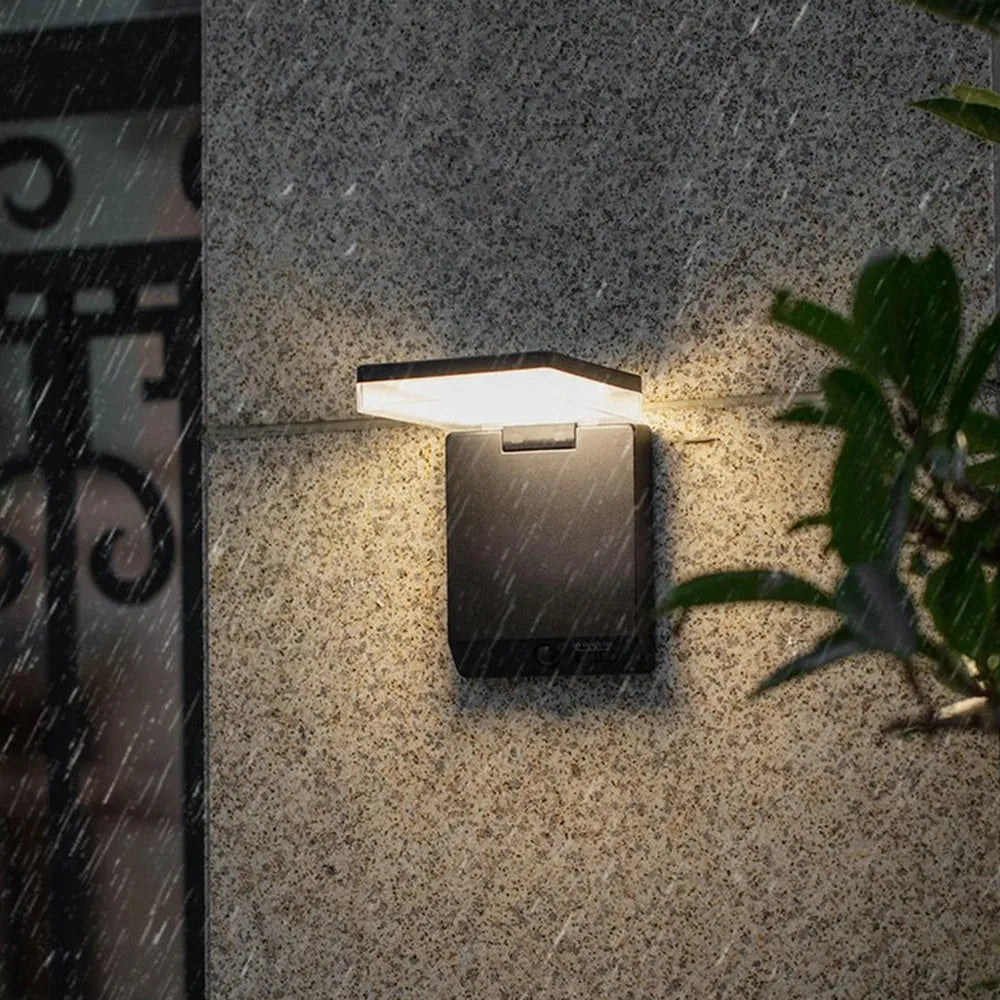 Modern Solar Outdoor Wall Lamp Acrylic with Motion Sensor (Waterproof) - Flindria
