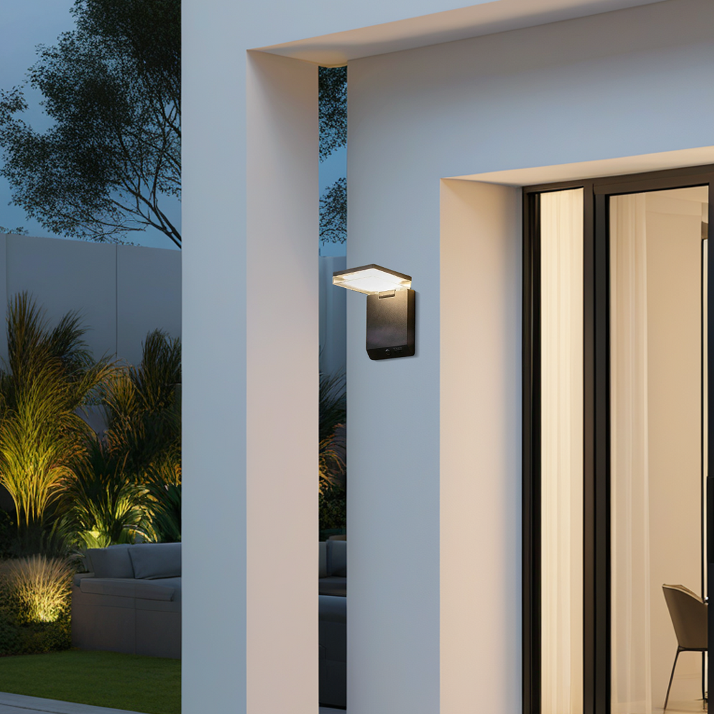 Modern Solar Outdoor Wall Lamp Acrylic with Motion Sensor (Waterproof) - Flindria