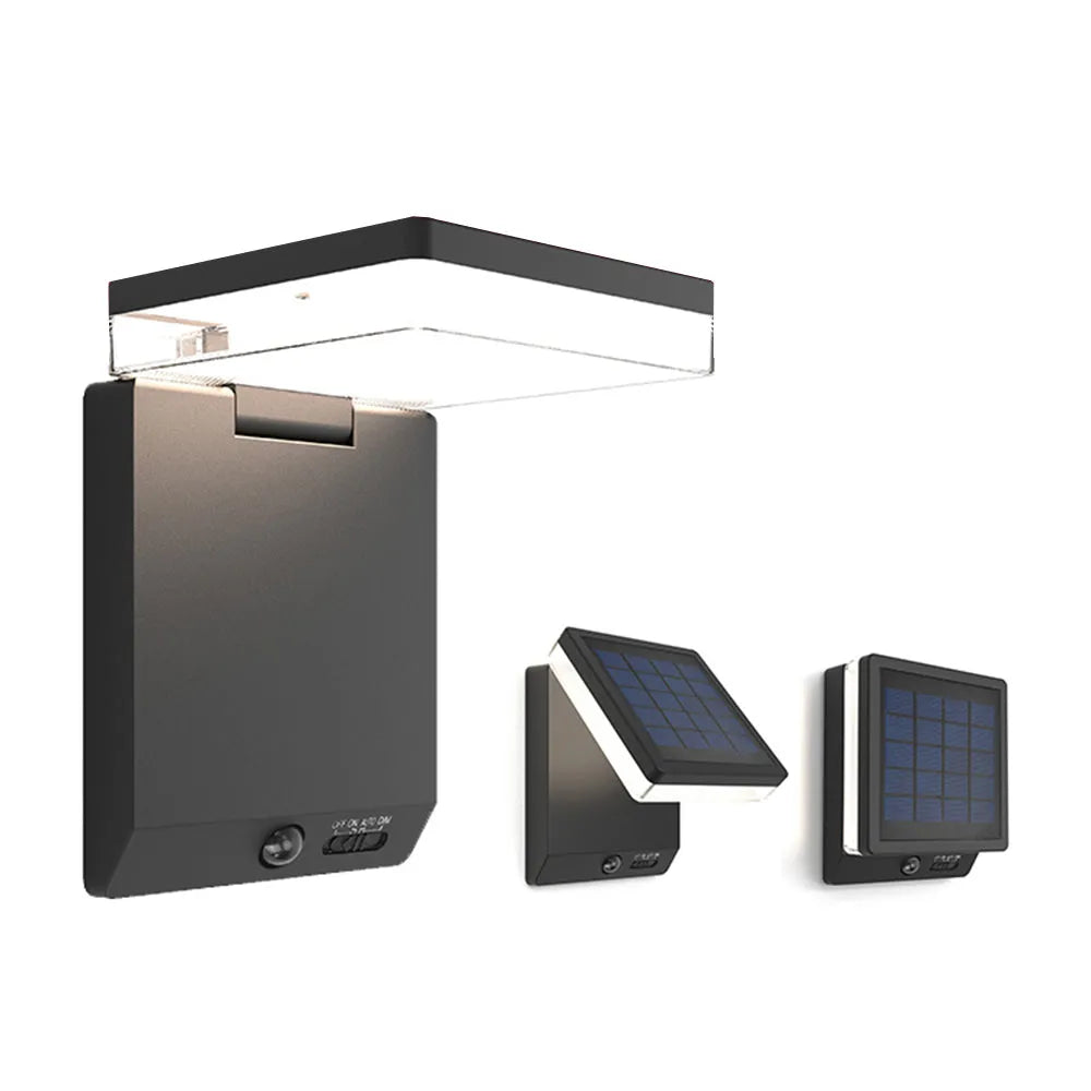 Modern Solar Outdoor Wall Lamp Acrylic with Motion Sensor (Waterproof) - Flindria