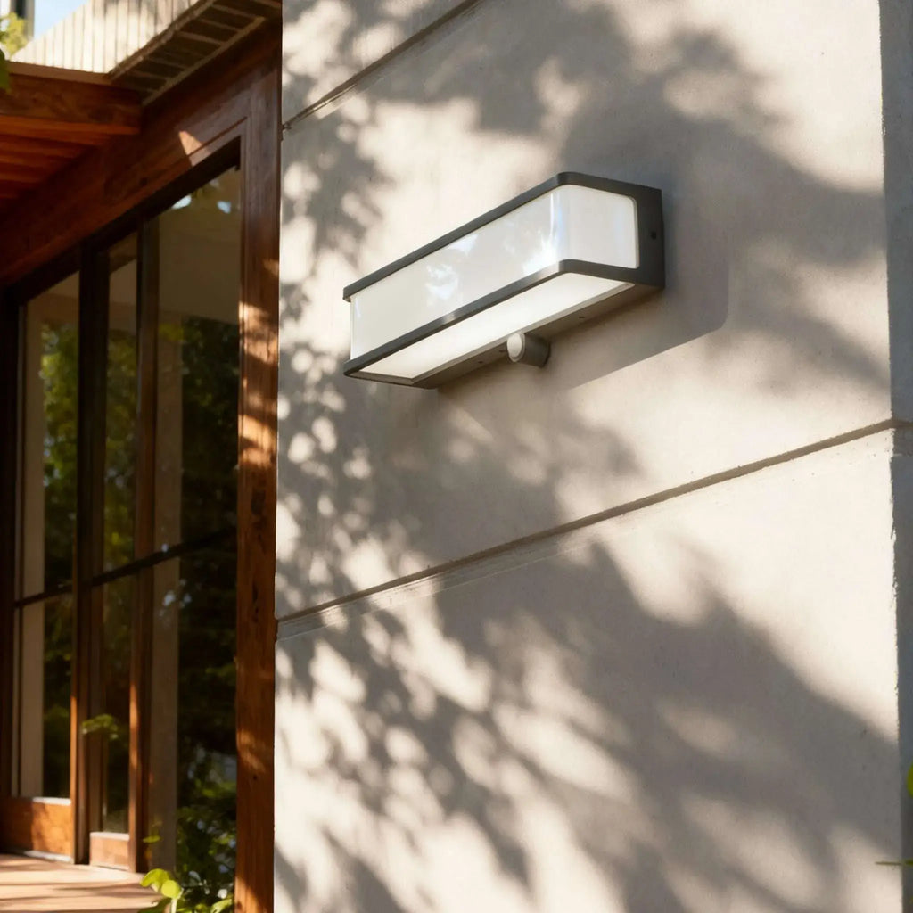 Modern Solar LED Outdoor Wall Lamp – Waterproof Sensor Light for Courtyard - Flindria