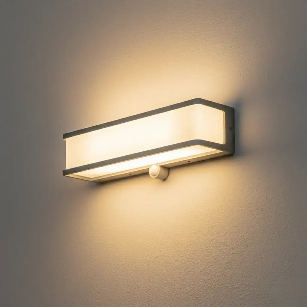 Modern Solar LED Outdoor Wall Lamp – Waterproof Sensor Light for Courtyard - Flindria