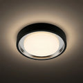 Modern Outdoor Wall Lamp - Black Metal & Acrylic Round Design for Garden - Flindria
