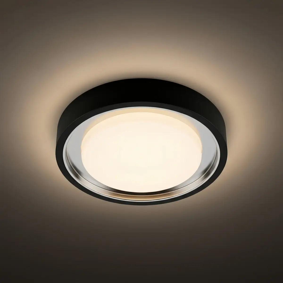 Modern Outdoor Wall Lamp - Black Metal & Acrylic Round Design for Garden - Flindria