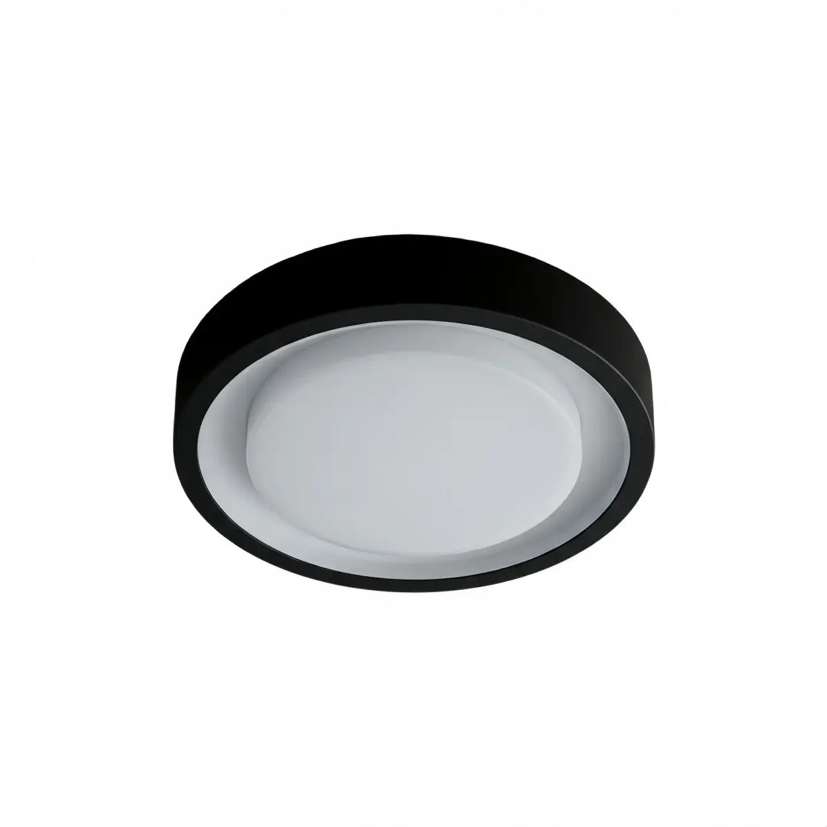 Modern Outdoor Wall Lamp - Black Metal & Acrylic Round Design for Garden - Flindria