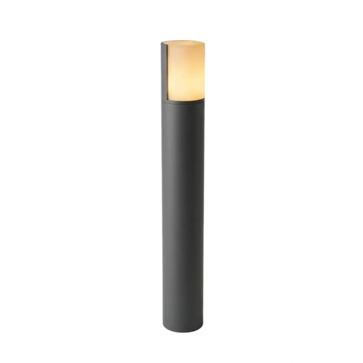 Minimalistická geometrická cesta lampa – černé kovové venkovní světlo - Flindria