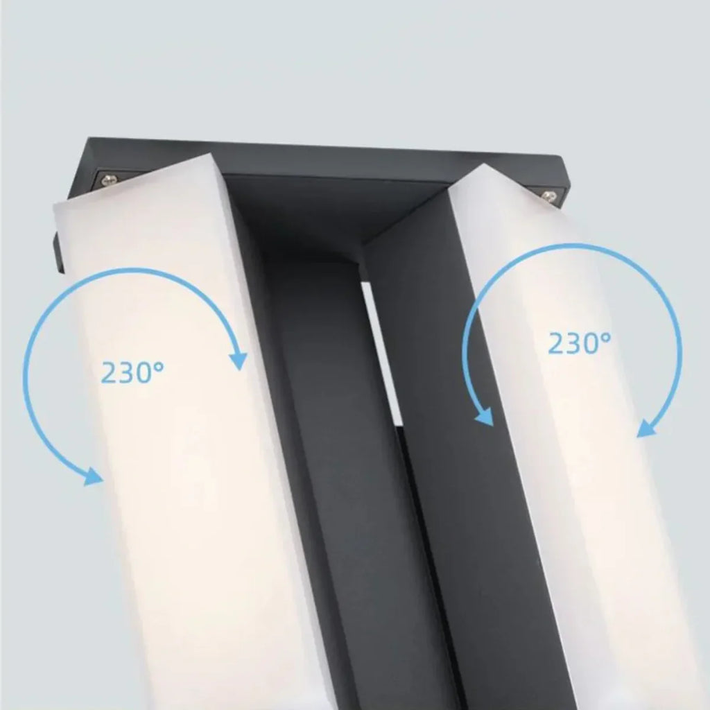 Minimalistická geometrická cesta lampa – černé kovové venkovní světlo - Flindria