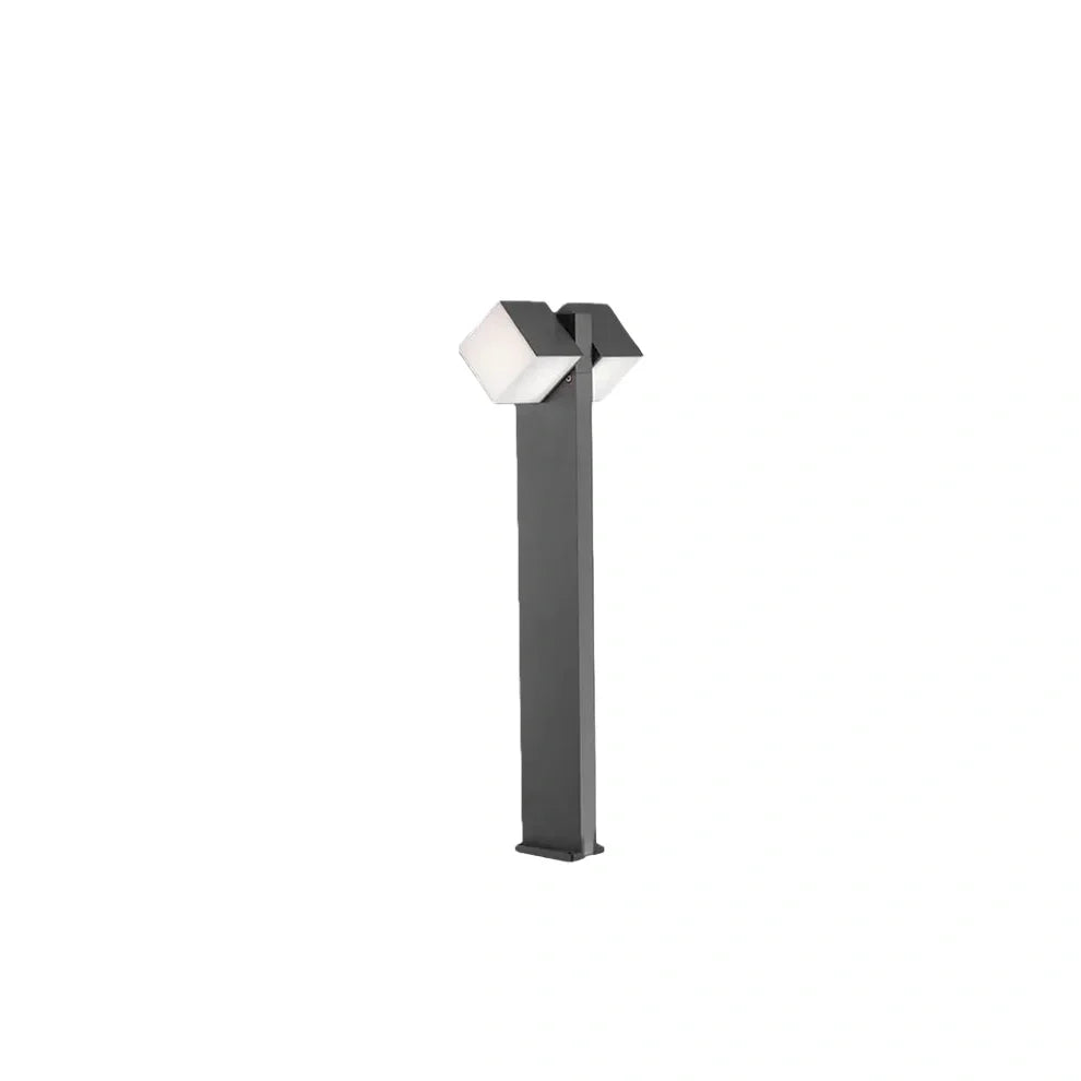 Lámpara minimalista geométrica para camino – Luz exterior de metal negro - Flindria