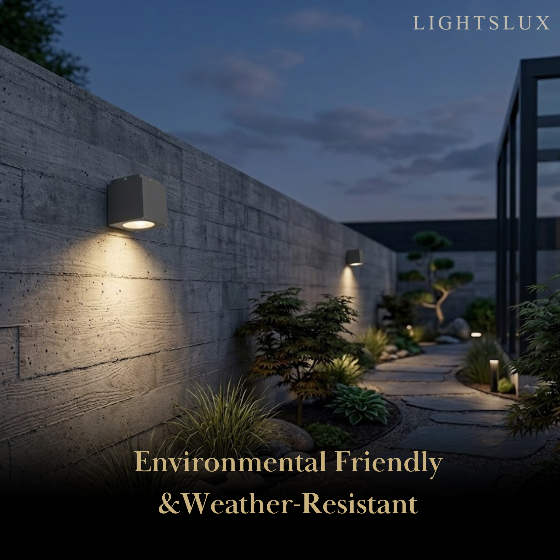 Industrial Outdoor Ceiling Light - Grey Metal Glass Square Design for Patio - Flindria