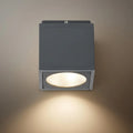 Industrial Outdoor Ceiling Light - Grey Metal Glass Square Design for Patio - Flindria