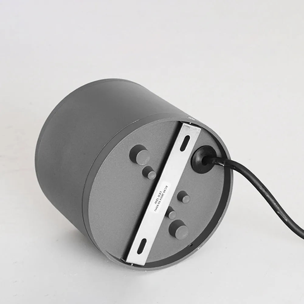 Modern Outdoor Ceiling Light - Black Metal/Glass Cylindrical for Garden - Flindria