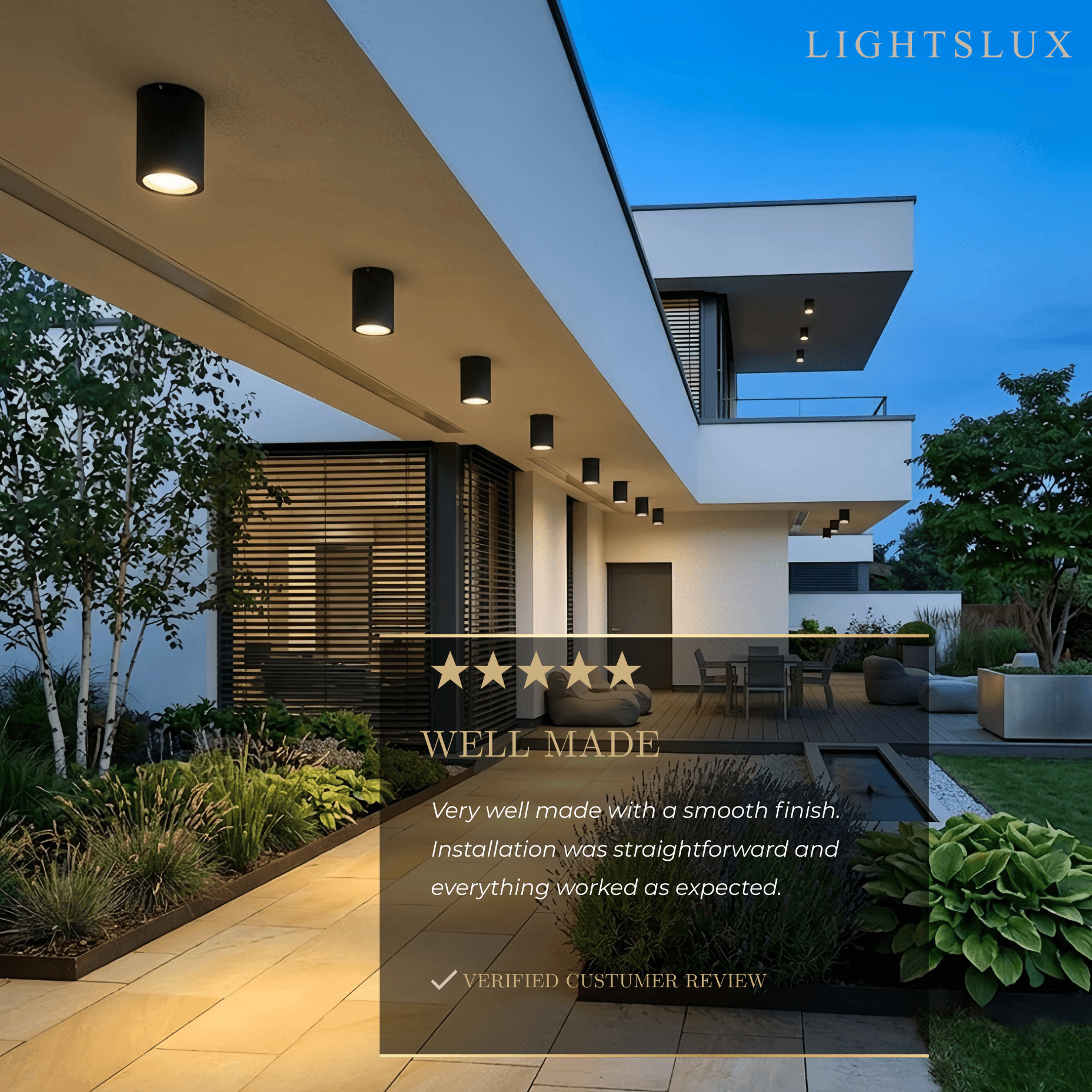 Modern Outdoor Ceiling Light - Black Metal/Glass Cylindrical for Garden - Flindria