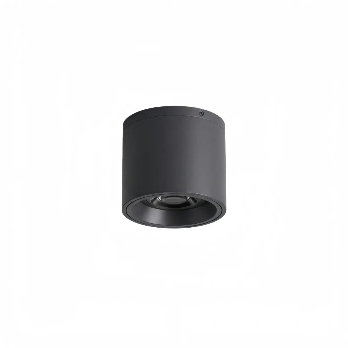 Modern Outdoor Ceiling Light - Black Metal/Glass Cylindrical for Garden - Flindria