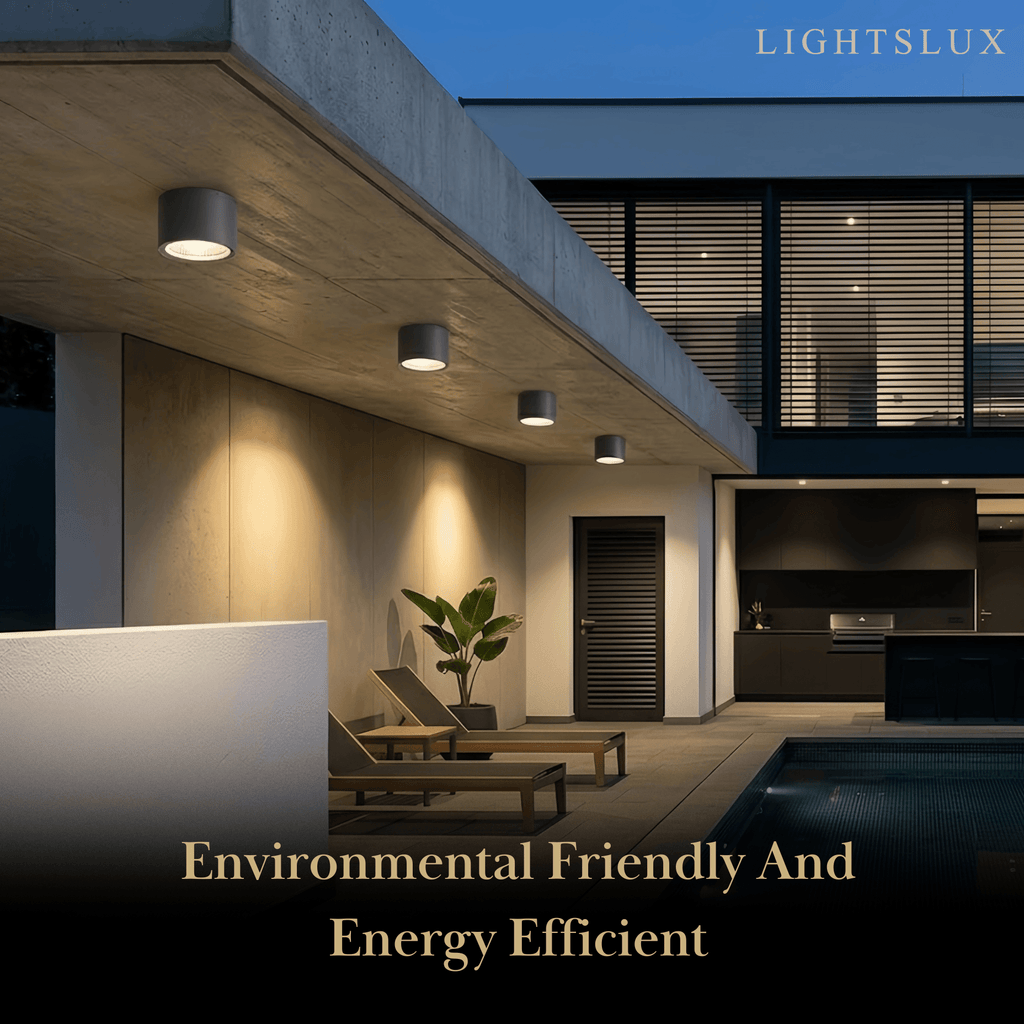 Modern Outdoor Ceiling Light - Black Metal/Glass Cylindrical for Garden - Flindria