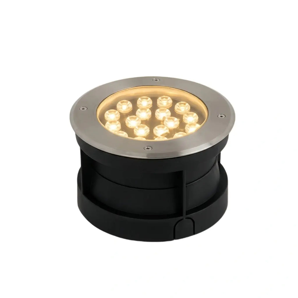 Luz de escalón de cubierta en columna minimalista – Metal/vidrio negro para exterior - Flindria