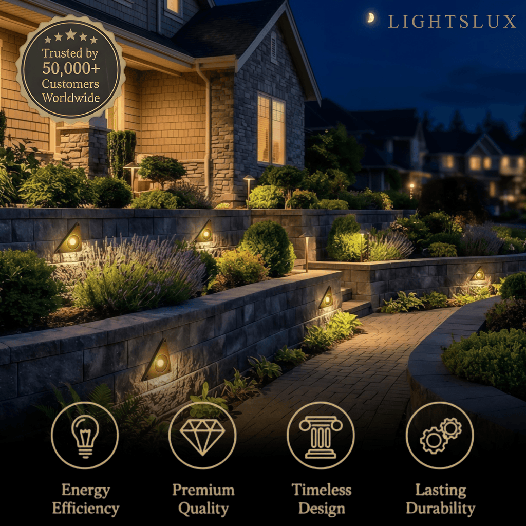 Luz de escalera exterior triangular moderna – lámpara de cubierta negra con sensor de movimiento - Flindria