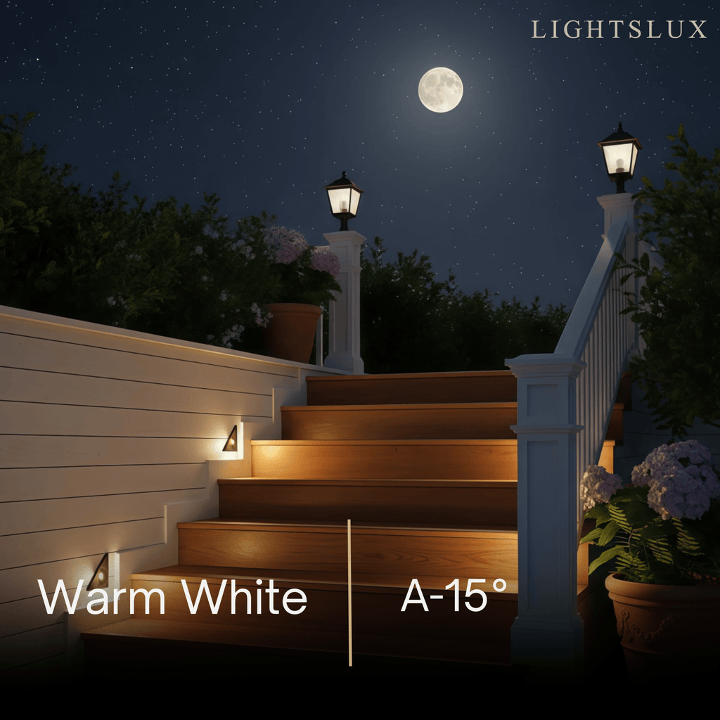 Luz de escalera exterior triangular moderna – lámpara de cubierta negra con sensor de movimiento - Flindria