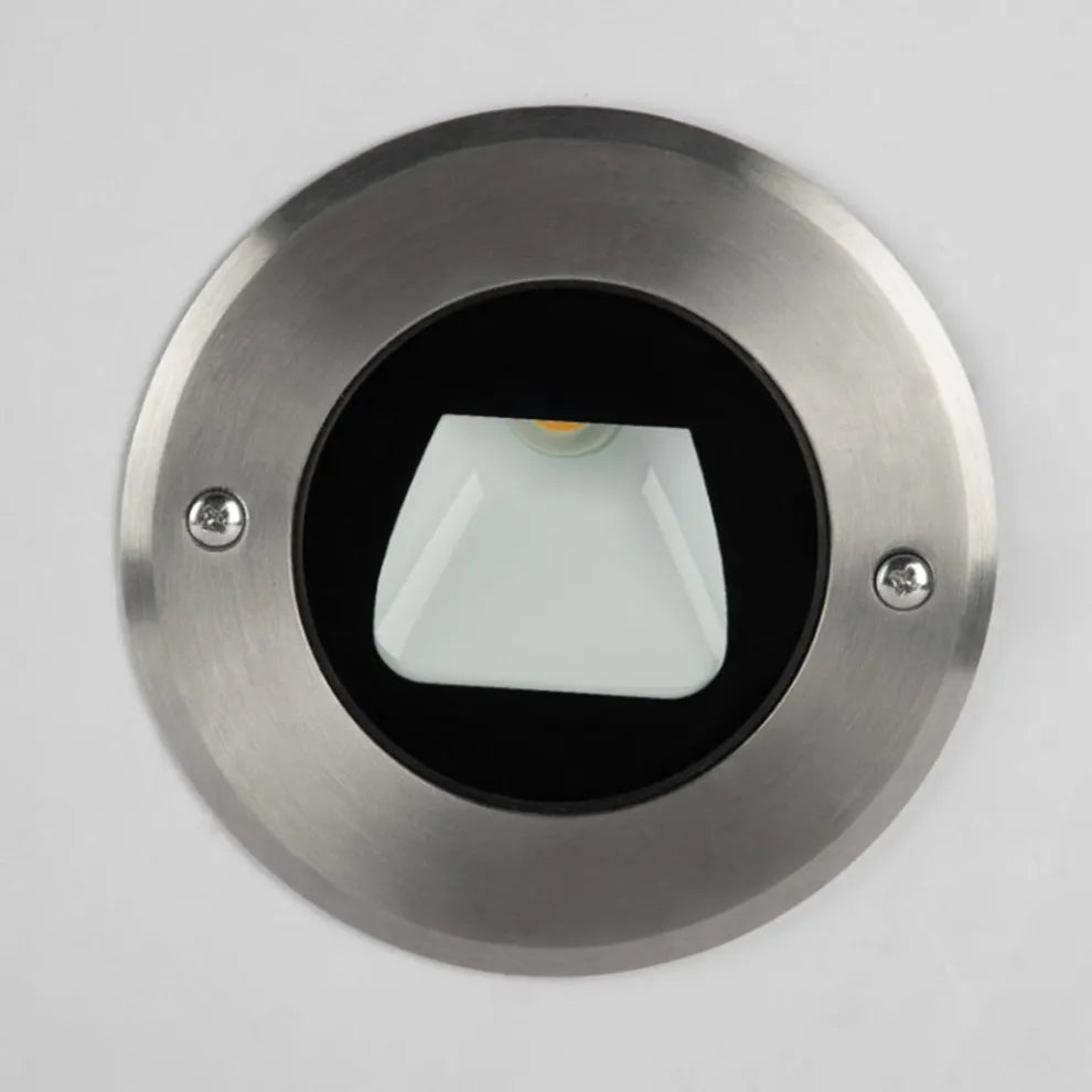 Luces minimalistas para terraza exterior - Diseño cilíndrico de metal negro y vidrio para escaleras - Flindria