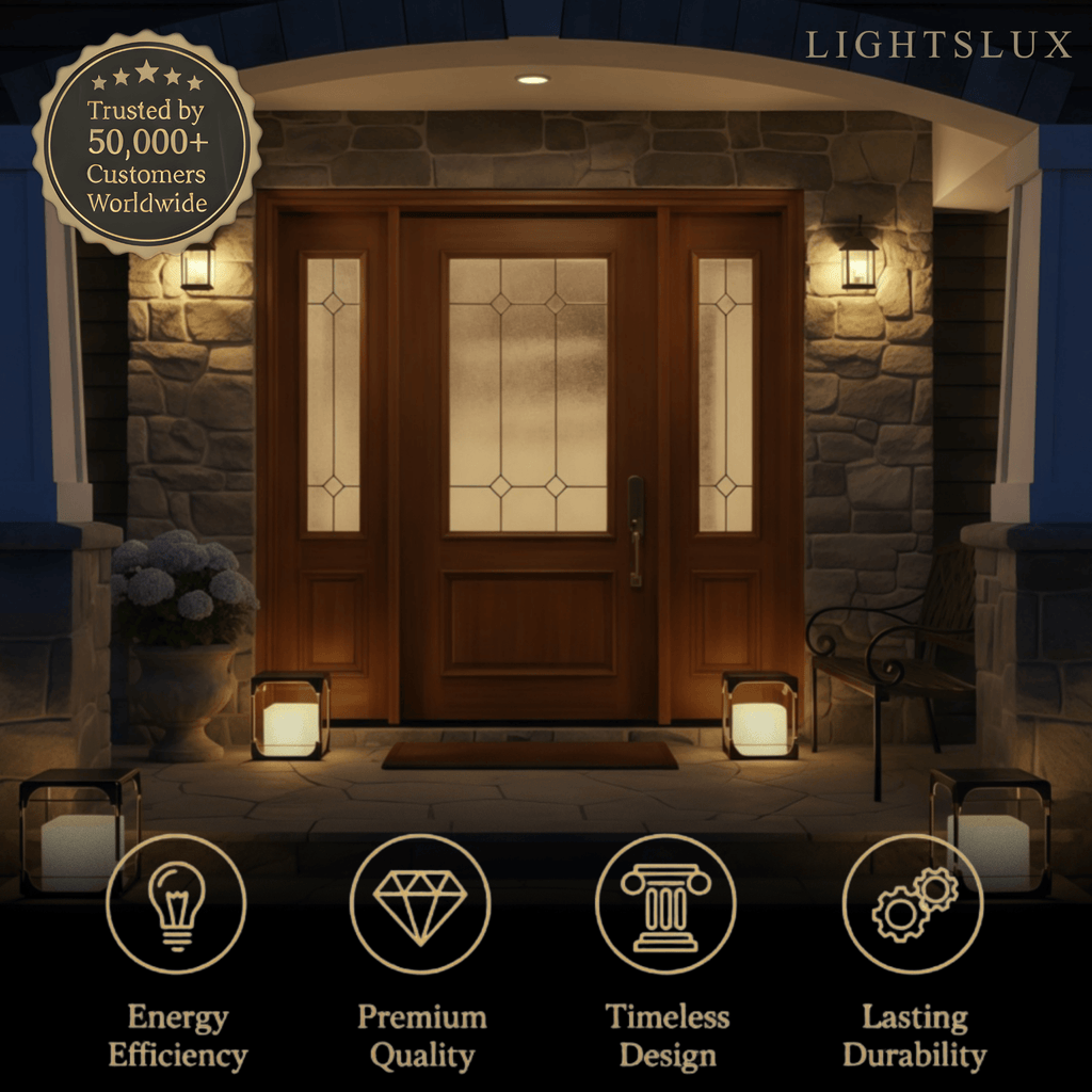 Modern Square Outdoor Floor Lamp — Black Metal/Acrylic Lantern for Patio - Flindria