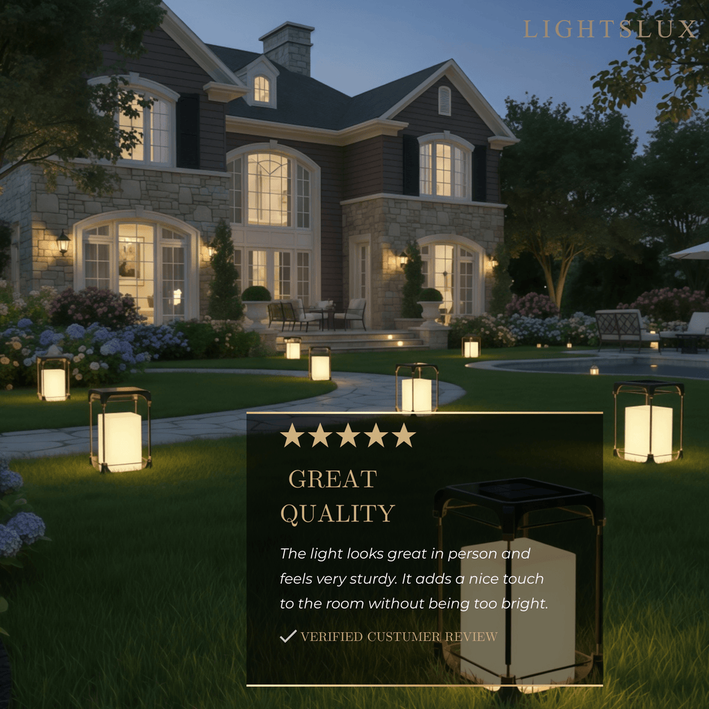 Modern Square Outdoor Floor Lamp — Black Metal/Acrylic Lantern for Patio - Flindria