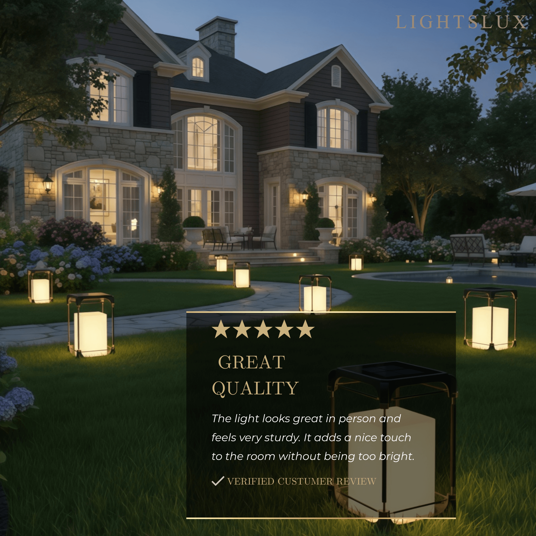 Modern Square Outdoor Floor Lamp — Black Metal/Acrylic Lantern for Patio - Flindria