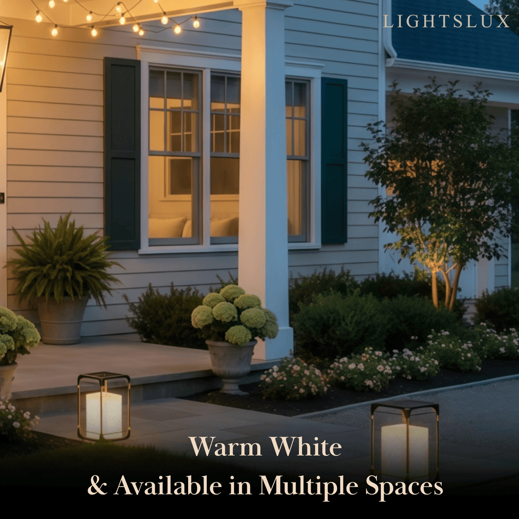 Modern Square Outdoor Floor Lamp — Black Metal/Acrylic Lantern for Patio - Flindria